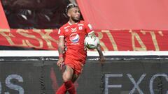 Duv&aacute;n Vergara en un partido de Am&eacute;rica de Cali en la Liga BetPlay