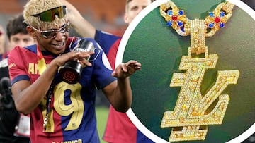 Las redes ‘arden’ con la nueva joya de Lamine: así es su colgante valorado en 350.000 euros