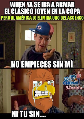 América acapara los memes tras su eliminación en la Copa MX