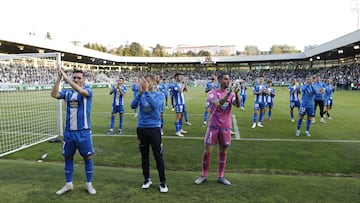 Partido Racing de Ferrol - Deportivo de La Coruña. saludo afición