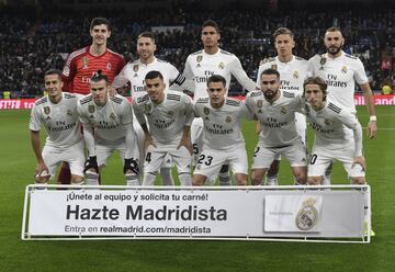 Equipo del Real Madrid.