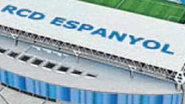 Maqueta del futuro estadio del Espanyol.