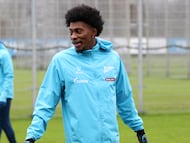 Mateo Cassierra en un entrenamiento de Zenit.