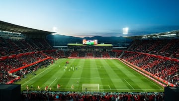 Estadio de Son Moix en el partido Mallorca-Atlético de Madrid