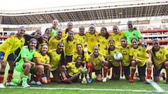 Selecci&oacute;n Colombia Femenina en un partido amistoso