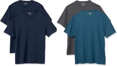 De ajuste clásico y cómodo: tenemos las dos playeras para hombre Amazon Basics con más de 10,000 valoraciones
