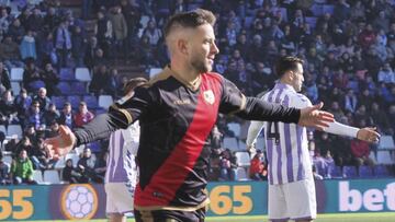 Medr&aacute;n celebra su gol ante el Valladolid.