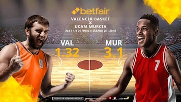 Valencia Basket vs. UCAM Murcia: horario, TV, estadísticas, cuadro y pronósticos del Partido 3