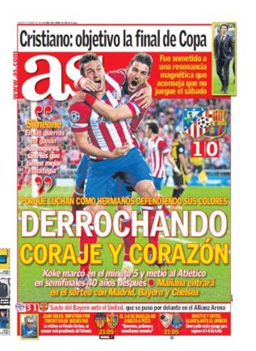 Las portadas de AS de abril