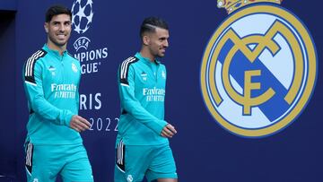 Asensio y Ceballos, en la previa de la final de la Champions de París.