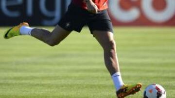 Cristiano Ronaldo se entrenó al margen.