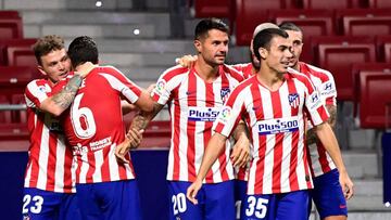 Vitolo celebra su gol contra el Valladolid.