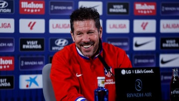 Simeone, en sala de prensa.