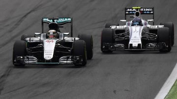 Hamilton y Bottas. 