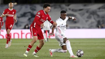 06/04/21 PARTIDO CHAMPIONS LEAGUE  CUARTOS IDA 
 REAL MADRID - LIVERPOOL 
 TRENT ALEXANDER ARNOLD VINICIUS