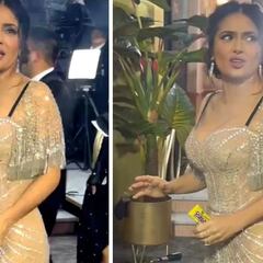 Por qué Salma Hayek apareció en los ‘Globos de Oro’ con un pulparindo y un mazapán en la mano