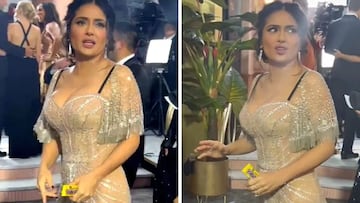 Por qué Salma Hayek apareció en los ‘Globos de Oro’ con un pulparindo y un mazapán en la mano