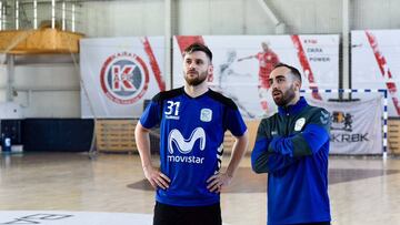 Gadeia y Ricardinho, durante el entrenamiento.