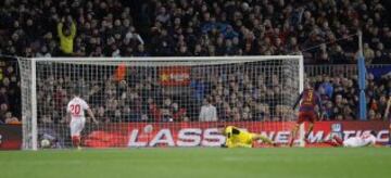 He doesn't grab many but Piqué proved decisive hitting Barça's winner against Sevilla. Min. 47