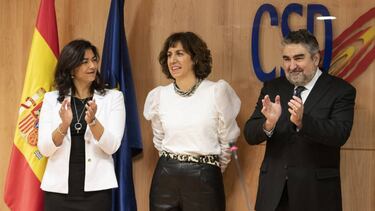 31/01/20 TOMA DE POSESION EN EL CARGO DE LA NUEVA PRESIDENTA DEL CSD CON RANGO DE SECRETARIA DE ESTADO PARA EL DEPORTE MARIA JOSE RIENDA IRENE LOZANO JOSE MANUEL RODRIGUEZ URIBES MINISTRO DE CULTURA Y DEPORTE