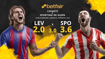 Levante UD vs. Real Sporting de Gijón: horario, TV, estadísticas, clasificación y pronósticos