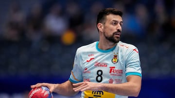 Fornebu (Norway), 16/01/2025.- Spain's Agustin Casado Marcelo in action during the IHF Men's Handball World Championship 2025 preliminary round match between Spain and Chile, in Oslo, Norway, 16 January 2025. (Balonmano, Noruega, España) EFE/EPA/Beate Oma Dahle NORWAY OUT