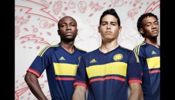 Segunda equipación de la Selección de Colombia.