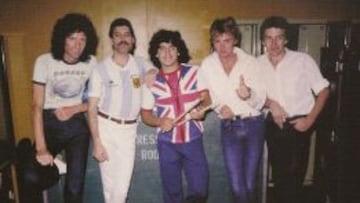 Maradona y Queen coincideron en Argentina en 1981. 