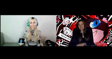 Erika Harlacher (izquierda) y Cassandra Lee Morris (derecha) conversan sobre Persona 5 Strikers.