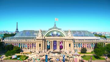 Con 8.000 espectadores de capacidad, El Gran Palacio de los Campos Elíseos destaca por su espectacular arquitectura. La nave cuenta con una cúpula y una bóveda de cañón revestida con una estructura metálica y una vidriera que permite una amplia entrada de luz. Del 27 de julio al 4 de agosto será el turno de la esgrima, mientras que el taekwondo se desarrollará del 7 al 10 de agosto. El Grand Palais ya ha albergado diferentes eventos como el Mundial de esgrima de 2010 o el más importante de todos ellos, la Exposición Universal de 1900.