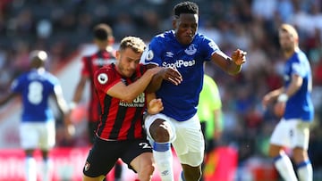 Yerry Mina sin brillo ante el Bournemouth