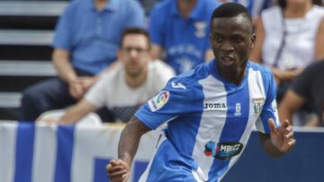 Mamadou Kone durante el partido entre el Leganés y el Barça en Butarque