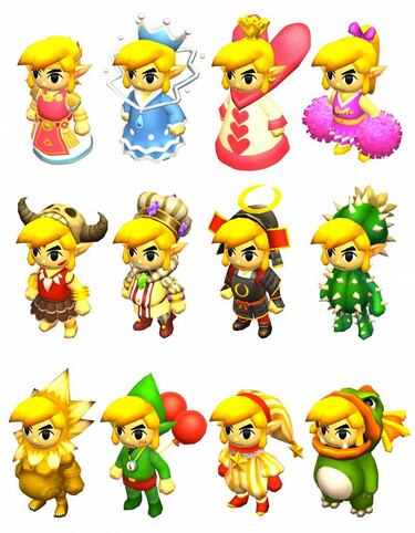 24 Disfraces para Link en TriForce Heroes