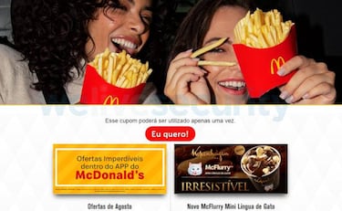 Encuentran un virus bancario en cupones para McDonalds en Facebook