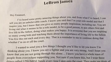 LeBron, a un joven enfermo: "Juntos cambiaremos el mundo"