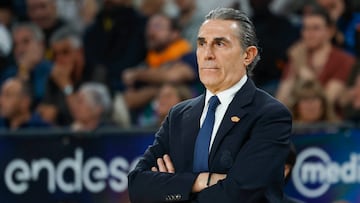 Sergio Scariolo, durante un partido con el Real Madrid.