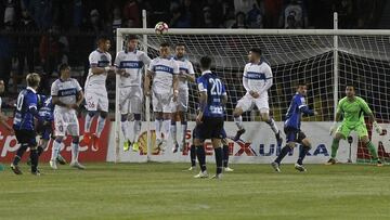 Futbol, Huachipato vs Universidad Catolica.
 El jugador de Huachipato, Yeferson Soteldo, izquierda, marca su gol contra Universidad Catolica durante el partido por Copa Chile disputado en el estadio Cap de Talcahuano, Chile.
 06/09/2017
 Dragomir Yankovic