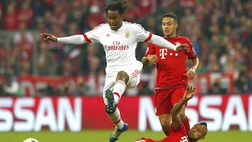 Renato Sanches, durante un partido del Benfica contra su nuevo club, el Bayern Munich.