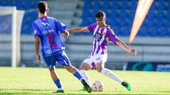 Torres, en su estreno con el primer equipo del Real Valladolid.