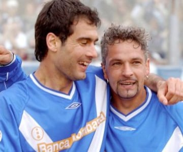 Bonus track | Pep Guardiola y Roberto Baggio jugaron juntos en el Brescia de Italia.