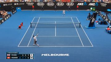 Así cierra el partido una leyenda: atención al revés de Federer