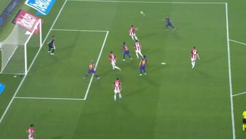 ¡Era golazo! La volea de Vidal que pudo ser el 2-0 del Barça