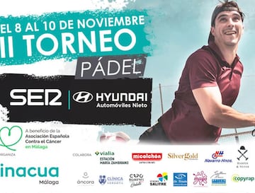 Cartel anunciador del Ii Pádel Hyundai Ser Málaga.