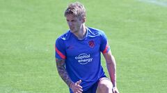 Wass, en un entrenamiento del Atl&eacute;tico de Madrid