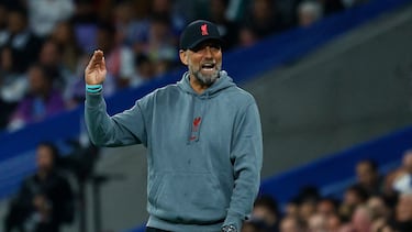 Soccer Football - Champions League - Round of 16 - Second Leg - Real Madrid v Liverpool - Santiago Bernabeu, Madrid, Spain - March 15, 2023 Liverpool manager Juergen Klopp REUTERS/Susana Vera