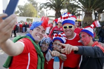 La hinchada chilena encendió la final de Copa América entre Chile y Argentina. 