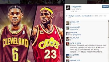 LeBron James pide ayuda para elegir su dorsal: "¿6 ó 23?"