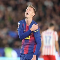 Dani Olmo, un mes de baja por una luxación en el hombro izquierdo