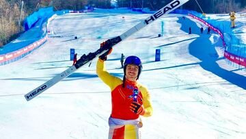 Ander Mintegui en el SuperGigante en la Universiada de Torino