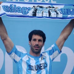 Ocho años del último gol de Van Nistelrooy en un Málaga al que espera volver